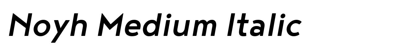 Noyh Medium Italic
